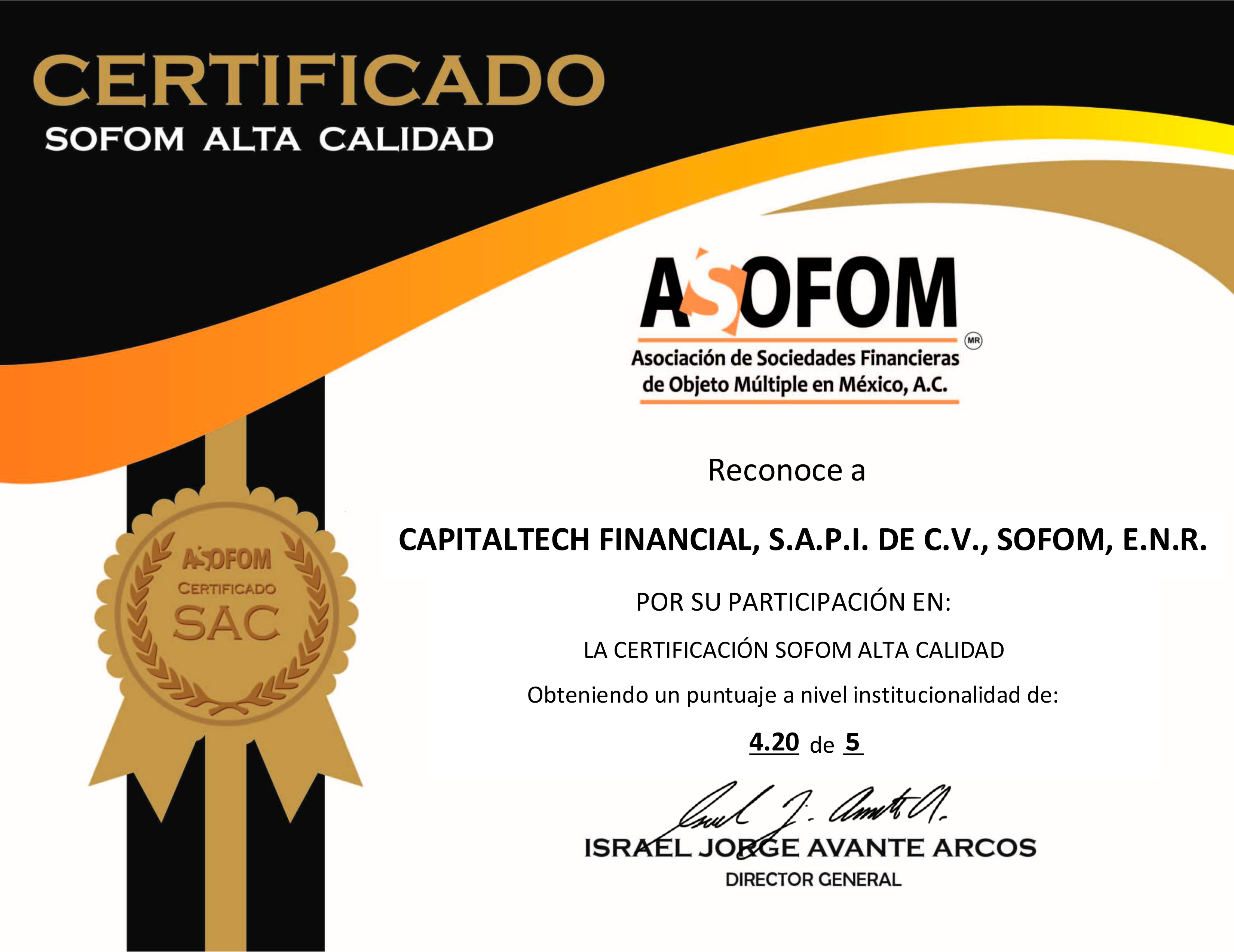 CapitalTech Certificado SAC 2022